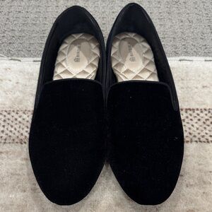 Birdies Black Velvet Men's Slip-Ons